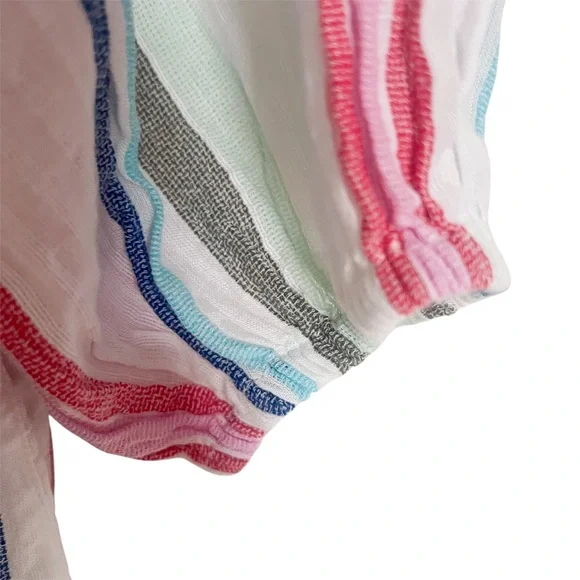 TOMMY BAHAMA Multi Stripe Dobby Tunic Swim Coverup Size Medium - Picture 8 of 13